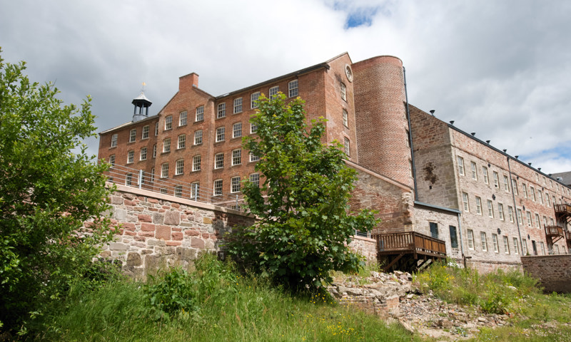 A general view of the buildings at Stanley Mills.