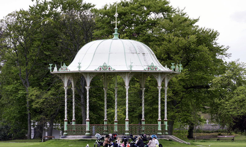 The ornate pagoda at Duthie Park.