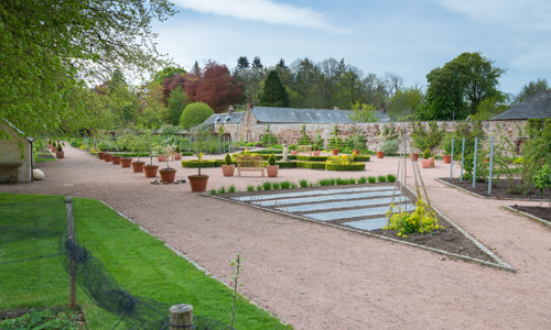 Inside the walled garden at Fyvie Castle.