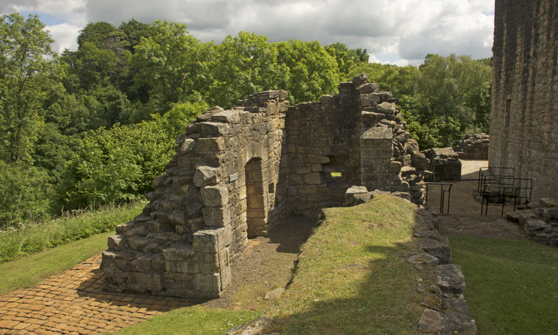 The remains of a building at Craignethan Castle.