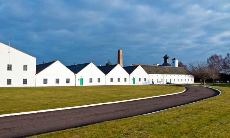 A general exterior view of Dallas Dhu Historic Distillery.