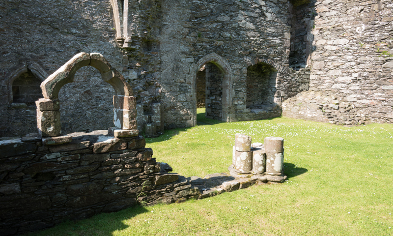 A general view of the south transept at Glenluce Abbey.