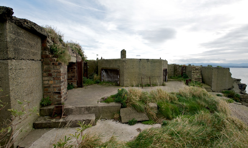 Buildings from the First and Second World Wars at Inchcolm Abbey.