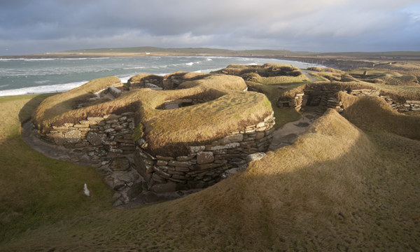 Skara Brae prehistoric settlement.