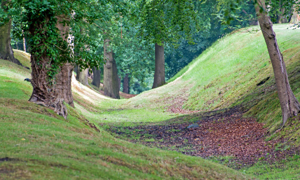 Woodland and a significant section of ditch at the Watling Lodge site on the Antonine Wall.