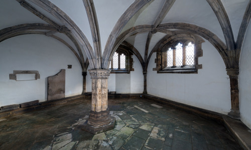 The unique hexagonal vaulted chamber in St Triduana