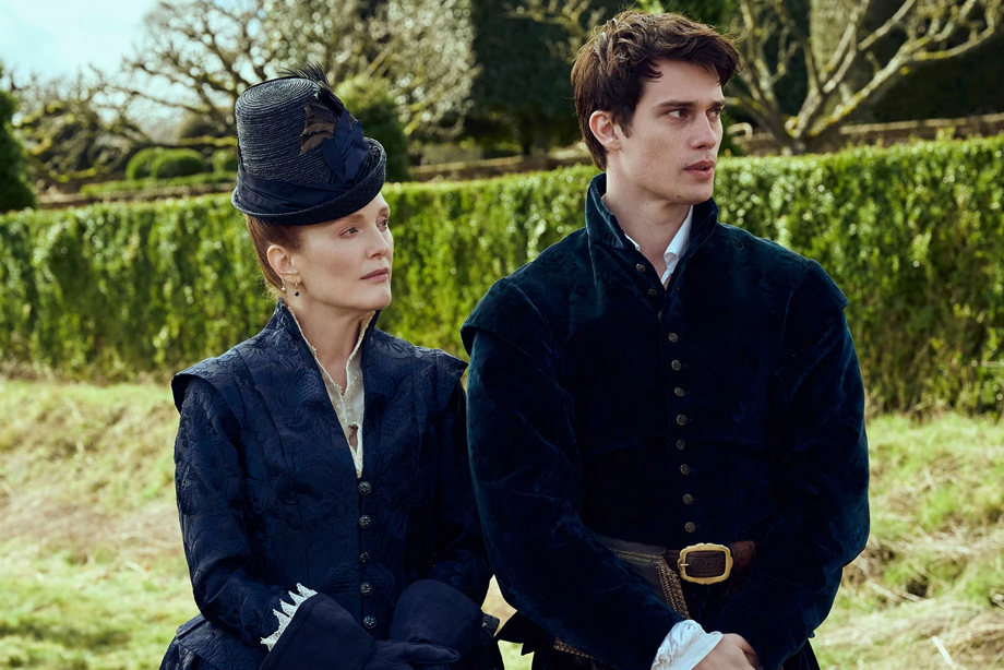 People dressed in period costume filming Mary and George