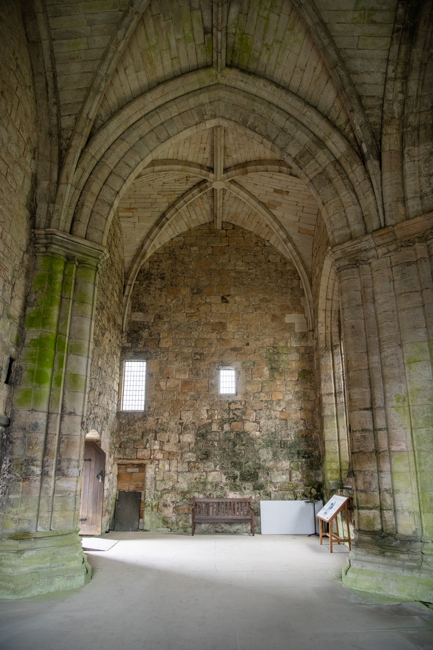 Interior view of the brickwork at Torphichen Preceptory