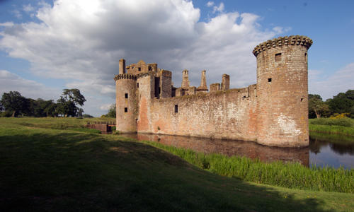 A general view of Caerlaverock Castle