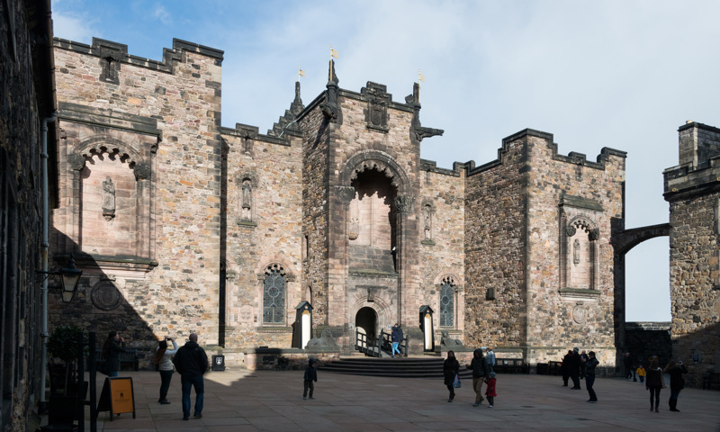 The Scottish National War Memorial from within Edinburgh Castle.