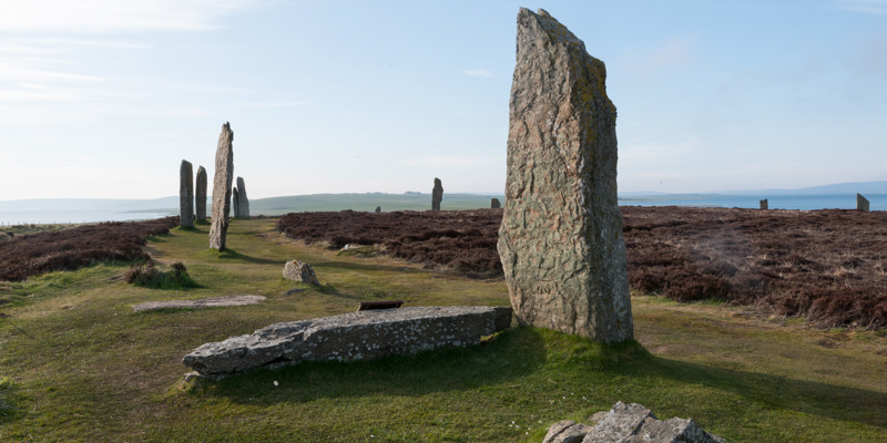 Part of the Ring of Brodgar Stone Circle and Henge in Orkney.