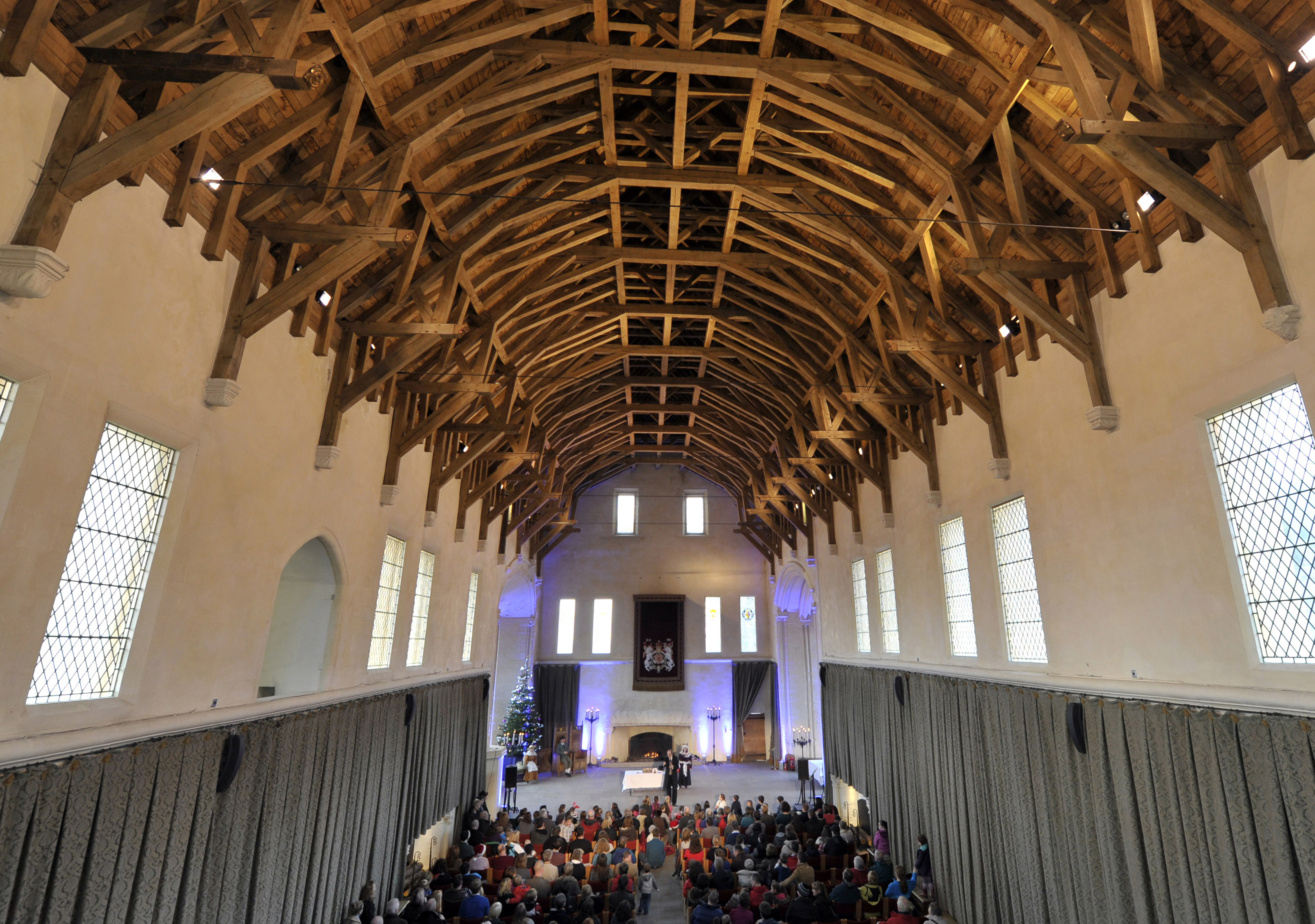 The Great Hall at Stirling Castle with full audience seated