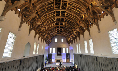 The Great Hall at Stirling Castle with full audience seated