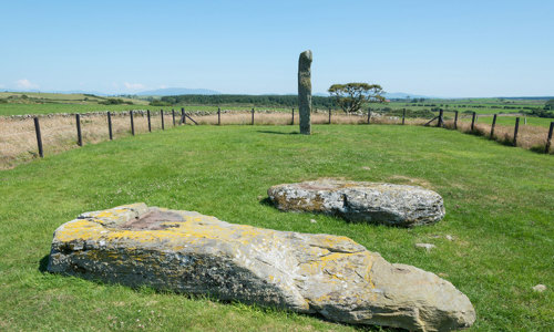 Standing stone in the sunshine