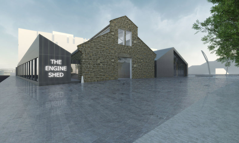 CGI image of The Engine Shed