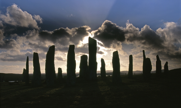 Calanais Standing stones at sunset