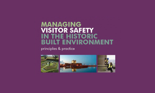 The front cover for the publication Managing Visitor Safety in the Historic Built Environment
