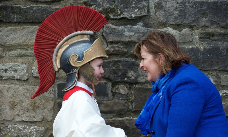 Child wearing a centurian