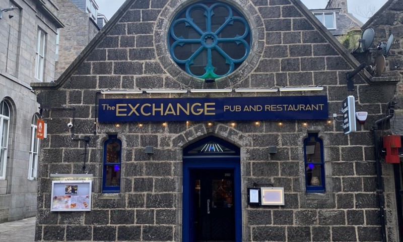 Exterior view of a former church, now a pub and restaurant
