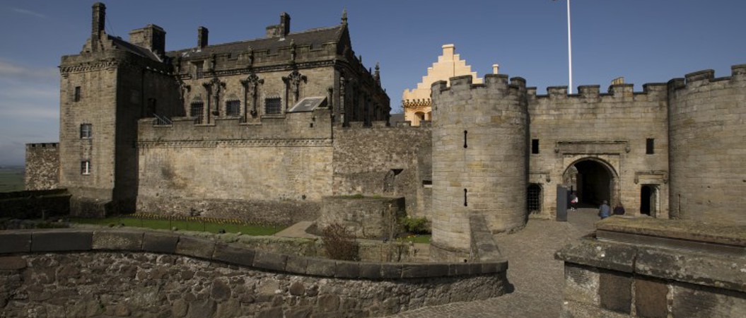 View of the entrance side of Stirling Castle