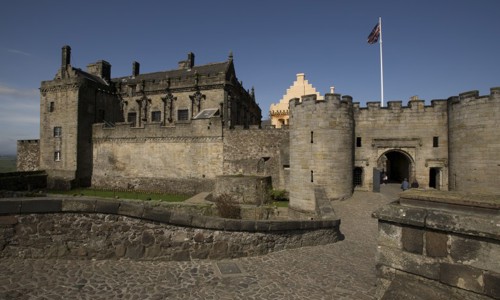 View of the entrance side of Stirling Castle
