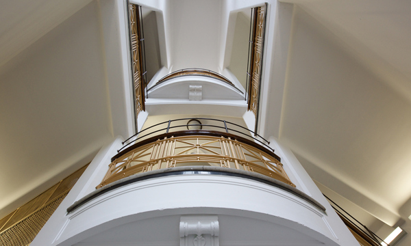 View upwards from the ground floor at the Russell Institute