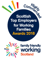 Scottish Top Employers for Working Families - Highly Commended 2018 logo
