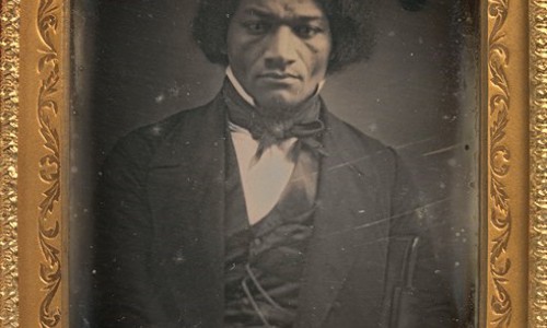 A portrait of Frederick Douglass 