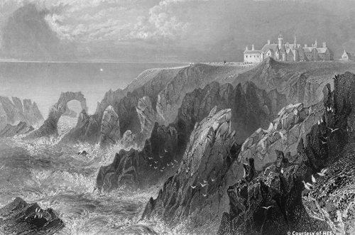New Slains Castle lithograph print
