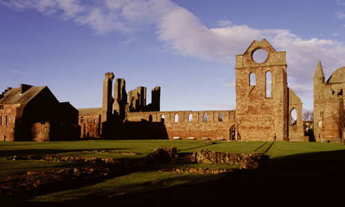 General view of the Abbot's house at Arbroath Abbey.