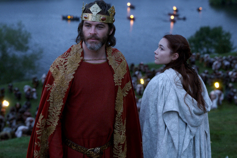 Two actors playing Robert the Bruce and Elizabeth Hugh in Outlaw King