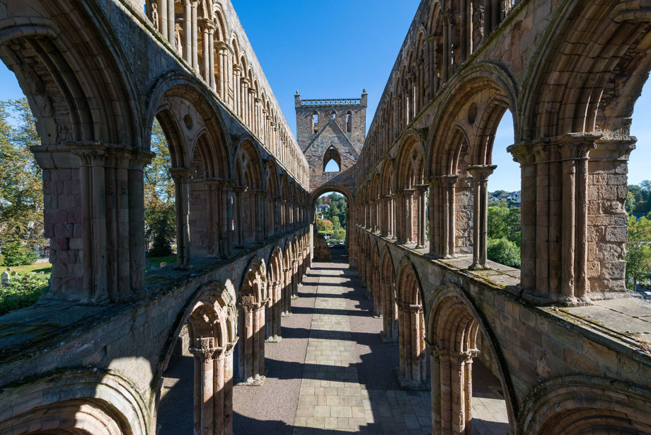 View of the nave looking east, Jedburgh Abbey