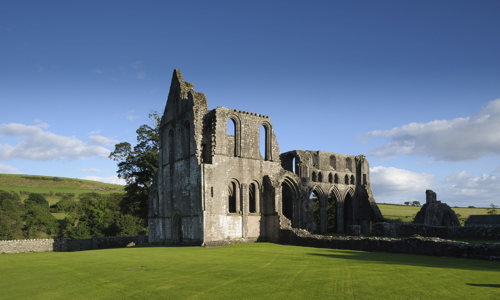 General view of Dundrennan Abbey from the north west