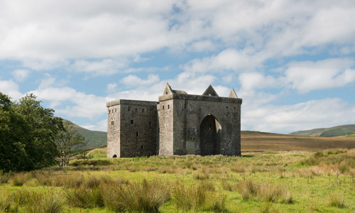Exterior of Hermitage Castle from the south-east