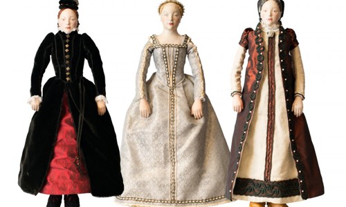 Three 'pippins' wearing intricately detailed outfits. 