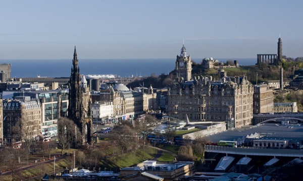 view of Edinburgh from Edinburgh Castle