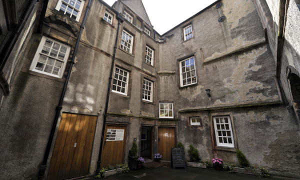 View of Riddles Court, Lawnmarket in Edinburgh,