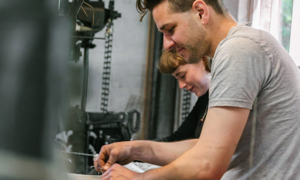 Two conservationists work together to restore Dobcross loom