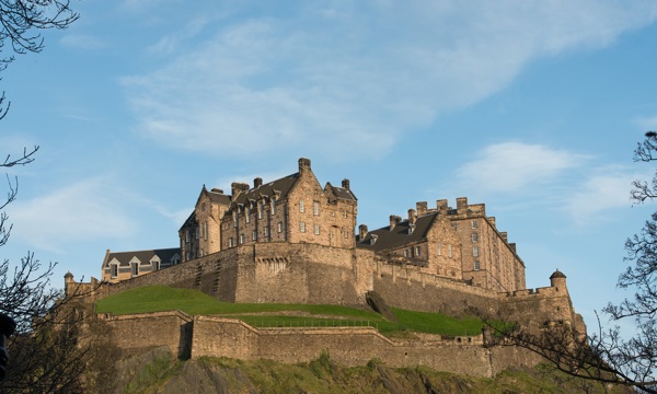 Edinburgh Castle viewed from Princes Street Gardens