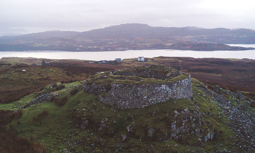 Aerial view of Dun Beag Broch