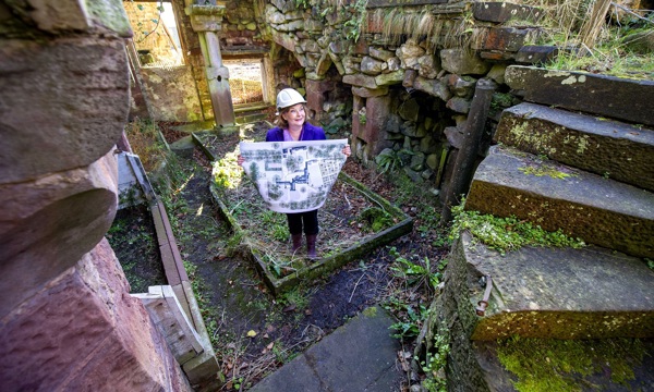 Culture Secretary Fiona Hyslop in the Fernery at Hospitalfield House