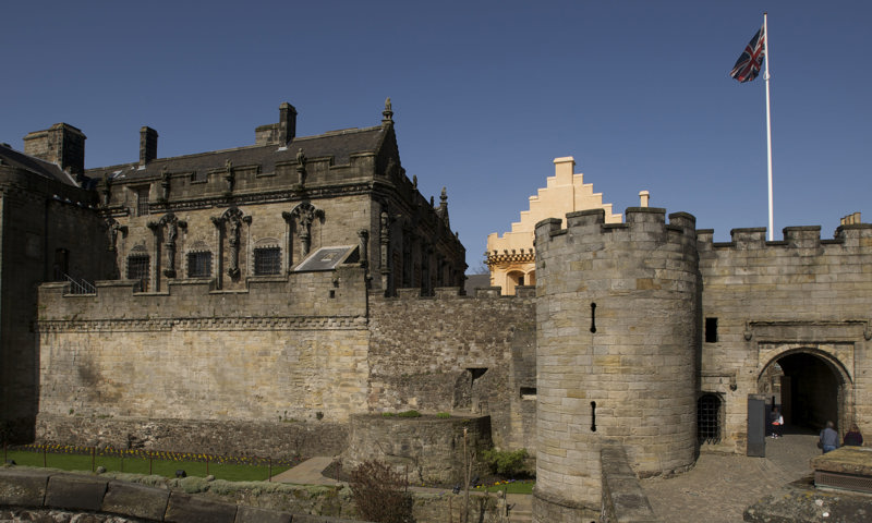 Stirling Castle exterior with logo