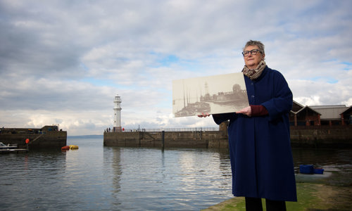 Jane Ryder OBE, Chair of HES, at Newhaven Lighthouse