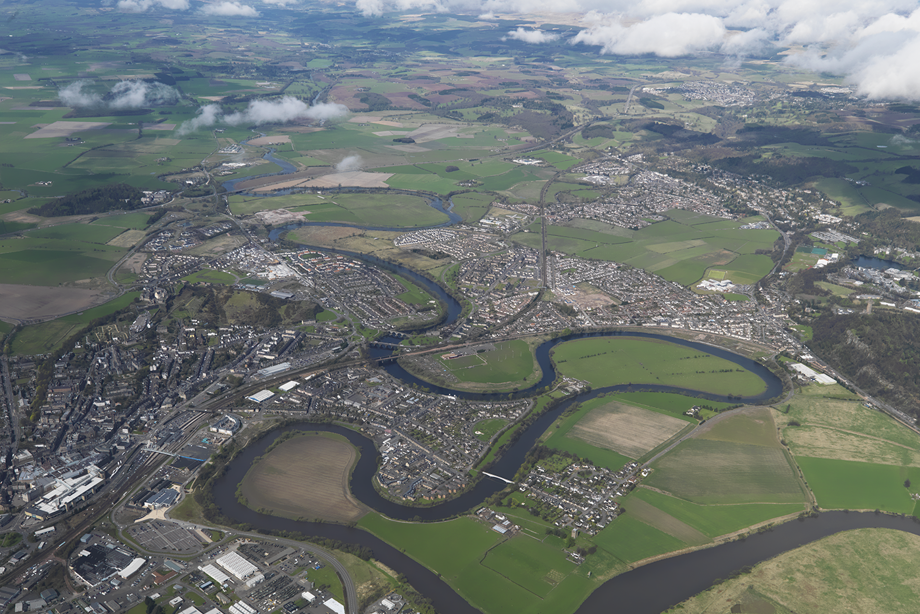 General aerial view of Stirling.