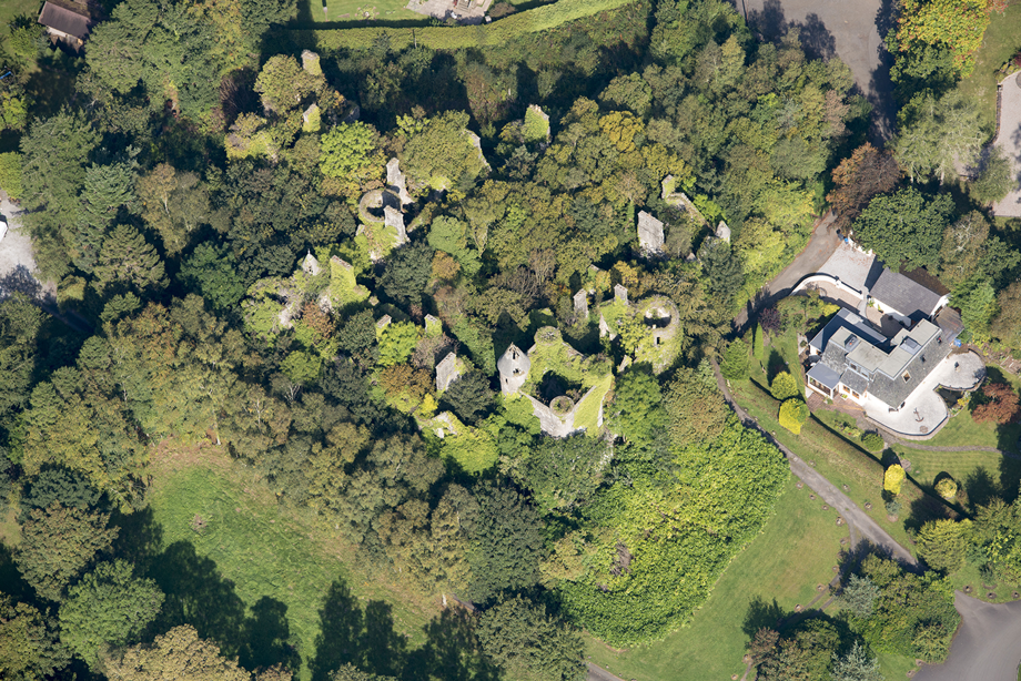 General aerial view of Buchanan Castle.