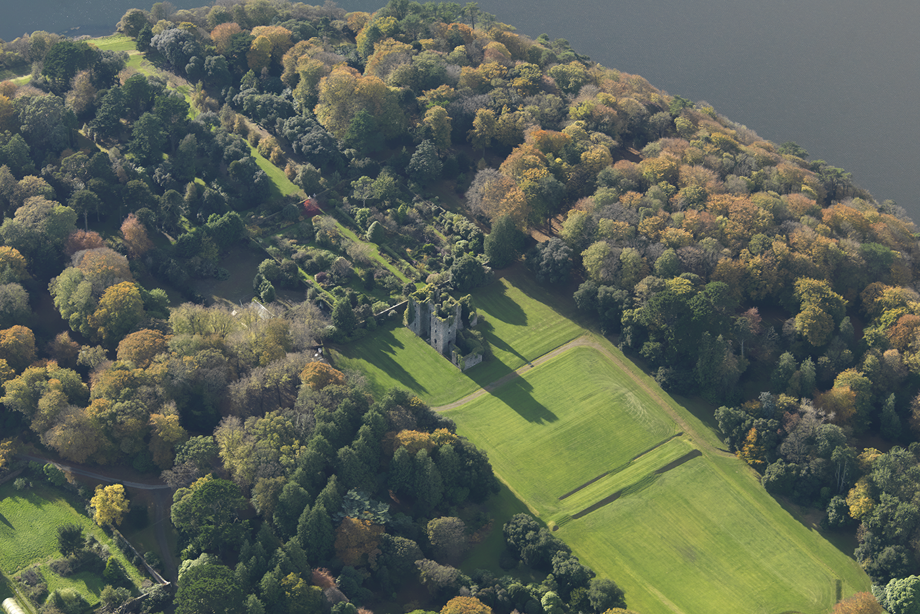 General aerial view of Castle Kennedy.