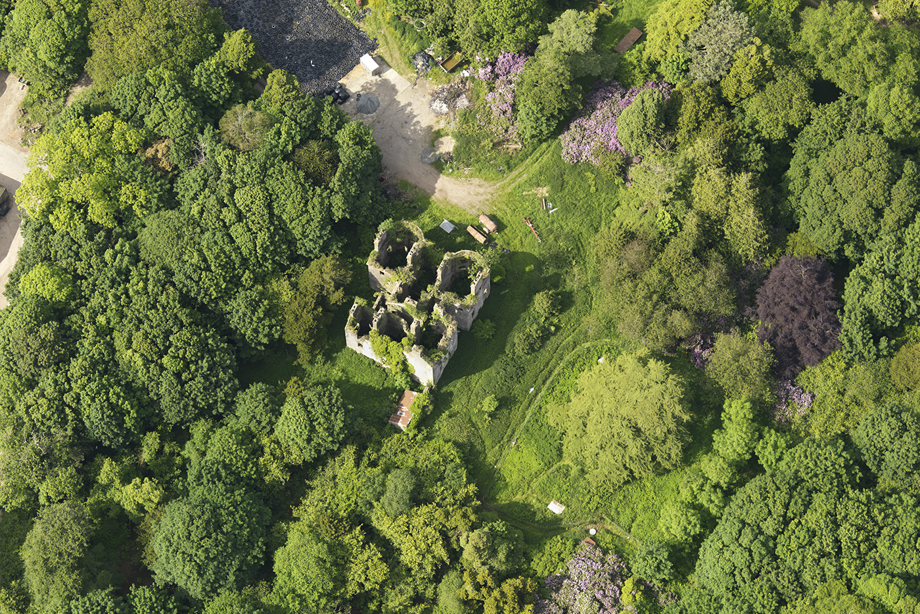 General aerial view of Castlewigg Country House.