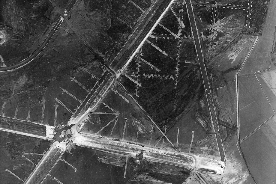 General aerial view of Dallachy Airfield.