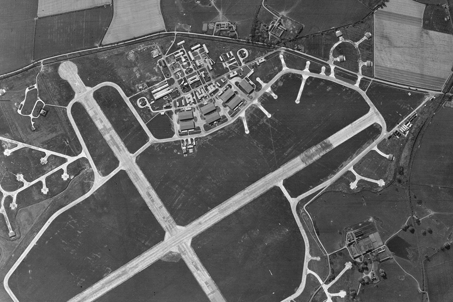 General aerial view of Baldoon Airfield.