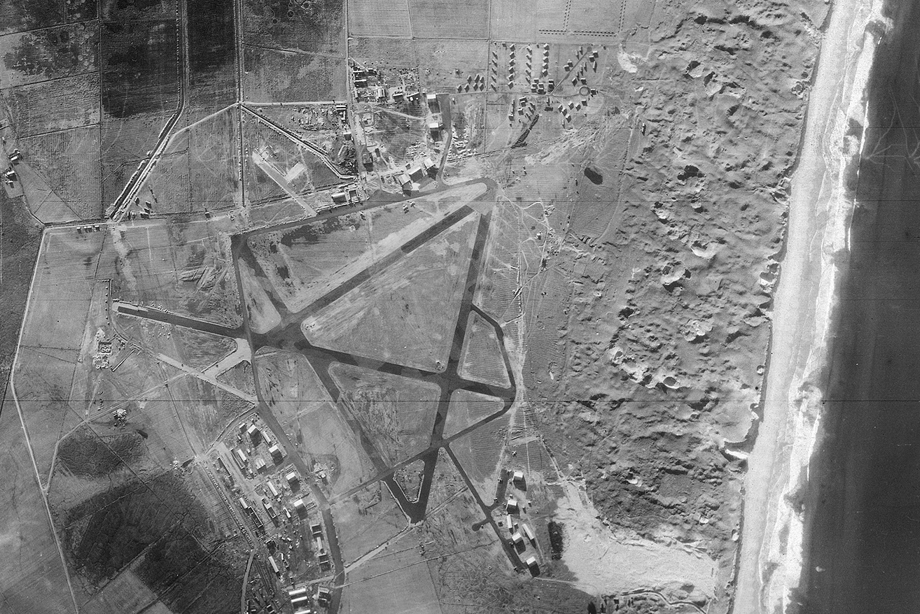 General aerial view of Machrihanish Airfield.